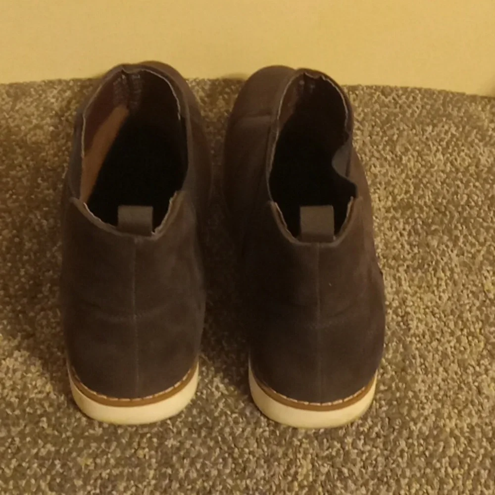 Reserved Footwear size 13 black faux suede slip on shoe